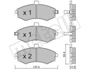 22-0504-0 Sada brzdových destiček, kotoučová brzda METELLI