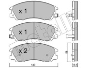 22-0506-0 Sada brzdových destiček, kotoučová brzda METELLI