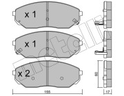 22-0515-0 Sada brzdových destiček, kotoučová brzda METELLI