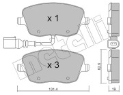 22-0547-1 Sada brzdových destiček, kotoučová brzda METELLI