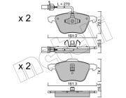 22-0551-0 Sada brzdových destiček, kotoučová brzda METELLI