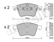 22-0552-3 Sada brzdových destiček, kotoučová brzda METELLI