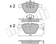 22-0558-9 Sada brzdových destiček, kotoučová brzda METELLI