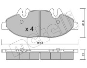 22-0575-0 Sada brzdových destiček, kotoučová brzda METELLI