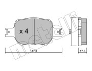 22-0614-0 Sada brzdových destiček, kotoučová brzda METELLI