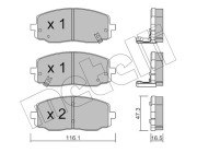 22-0629-0 Sada brzdových destiček, kotoučová brzda METELLI