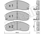 22-0631-0 Sada brzdových destiček, kotoučová brzda METELLI