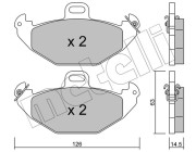 22-0634-0 Sada brzdových destiček, kotoučová brzda METELLI