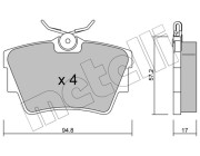 22-0635-0 Sada brzdových destiček, kotoučová brzda METELLI