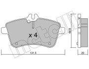 22-0647-0 Sada brzdových destiček, kotoučová brzda METELLI