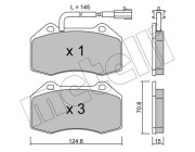 22-0651-1 Sada brzdových destiček, kotoučová brzda METELLI