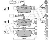 22-0661-0 Sada brzdových destiček, kotoučová brzda METELLI