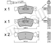 22-0661-1 Sada brzdových destiček, kotoučová brzda METELLI