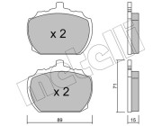 22-0678-0 Sada brzdových destiček, kotoučová brzda METELLI