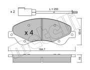 22-0679-0 Sada brzdových destiček, kotoučová brzda METELLI