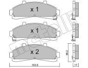 22-0683-0 Sada brzdových destiček, kotoučová brzda METELLI