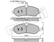 22-0707-0 Sada brzdových destiček, kotoučová brzda METELLI