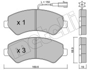 22-0709-0 Sada brzdových destiček, kotoučová brzda METELLI