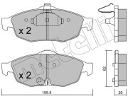 22-0715-0 Sada brzdových destiček, kotoučová brzda METELLI