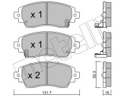 22-0750-0 Sada brzdových destiček, kotoučová brzda METELLI