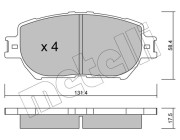 22-0751-0 Sada brzdových destiček, kotoučová brzda METELLI