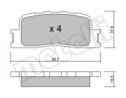 22-0753-0 Sada brzdových destiček, kotoučová brzda METELLI