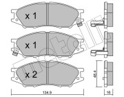 22-0810-0 Sada brzdových destiček, kotoučová brzda METELLI