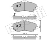 22-0862-0 Sada brzdových destiček, kotoučová brzda METELLI