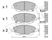 22-0879-0 Sada brzdových destiček, kotoučová brzda METELLI