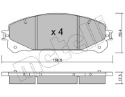 22-0938-0 Sada brzdových destiček, kotoučová brzda METELLI