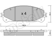 22-0938-1 Sada brzdových destiček, kotoučová brzda METELLI