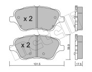 22-0976-0 Sada brzdových destiček, kotoučová brzda METELLI