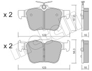 22-0981-0 Sada brzdových destiček, kotoučová brzda METELLI