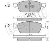 22-0989-0 Sada brzdových destiček, kotoučová brzda METELLI