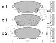 22-0992-0 Sada brzdových destiček, kotoučová brzda METELLI