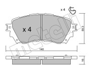 22-0994-0 Sada brzdových destiček, kotoučová brzda METELLI