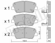 22-1026-0 Sada brzdových destiček, kotoučová brzda METELLI