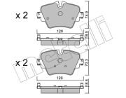 22-1037-0 Sada brzdových destiček, kotoučová brzda METELLI