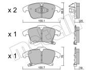 22-1039-0 Sada brzdových destiček, kotoučová brzda METELLI