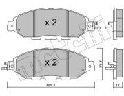 22-1045-0 Sada brzdových destiček, kotoučová brzda METELLI