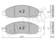 22-1081-1 Sada brzdových destiček, kotoučová brzda METELLI