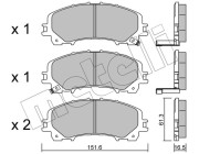 22-1082-0 Sada brzdových destiček, kotoučová brzda METELLI