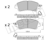 22-1085-0 Sada brzdových destiček, kotoučová brzda METELLI