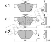 22-1087-0 Sada brzdových destiček, kotoučová brzda METELLI