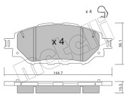 22-1090-0 Sada brzdových destiček, kotoučová brzda METELLI