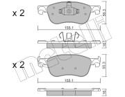 22-1142-0 Sada brzdových destiček, kotoučová brzda METELLI