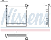 73992 Výměník tepla, vnitřní vytápění NISSENS