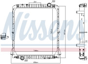 606285 Chladič, chlazení motoru NISSENS