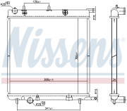 606400 Chladič, chlazení motoru NISSENS