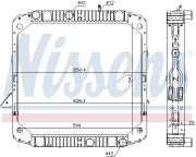 62743 Chladič, chlazení motoru NISSENS